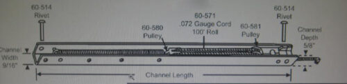 WINDOW BALANCE W/HOOK - Part #:  62-254