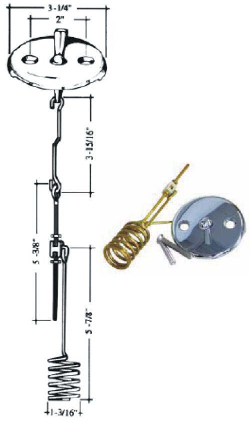 TUB DRAIN SPRING ASSY. GERBER - Part #:  79521A