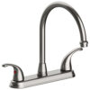 FAUCET KITCHEN HIGH ARC 2HDL STAINLESS STEEL LESS SPRAY-PART#:Q120446B
