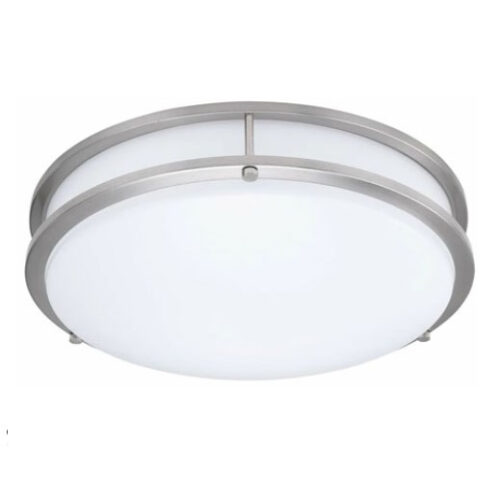 16” BRUSHED NICKEL DOUBLE RING COLOR SELECTABLE LIGHT