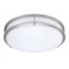 16” BRUSHED NICKEL DOUBLE RING COLOR SELECTABLE LIGHT