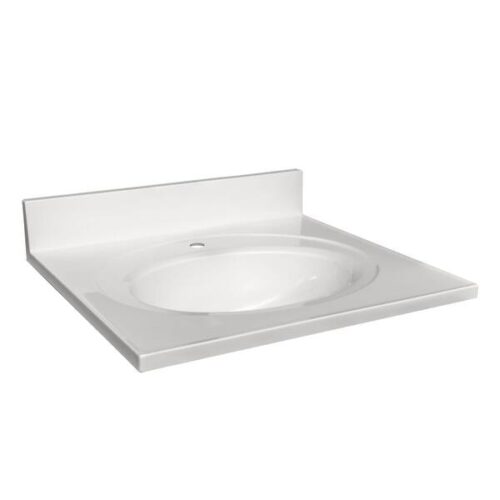 VANITY TOP WHITE SWIRL 37" X 19" PART#: Q1151S