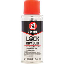 3-In-One 2.5 Oz Lock Dry Lube, Lock Lube And Penetrant Part#: Q5724